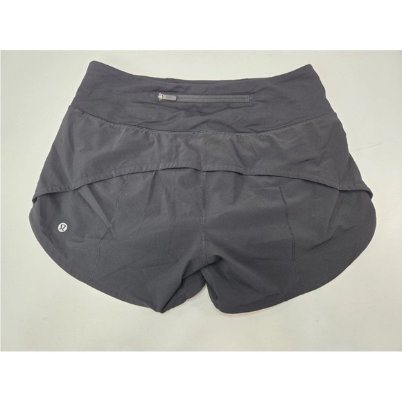 Lululemon Speed Up Short Long 4" Updated Fit Womens 4 Tall Black Run Training - Picture 1 of 10